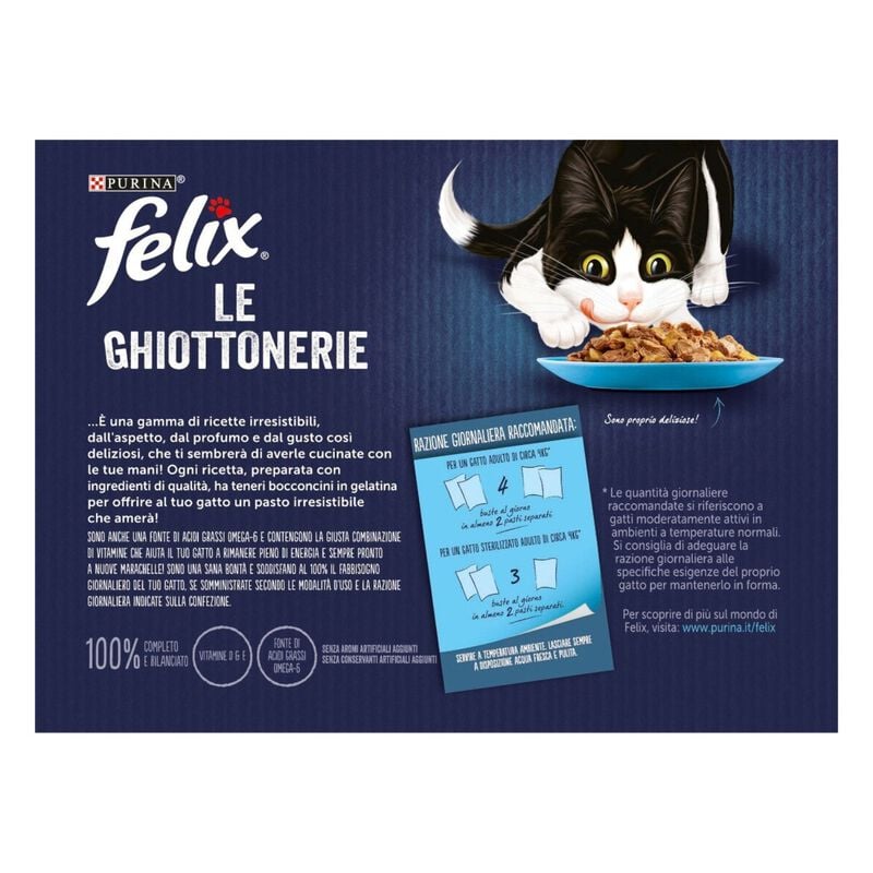 Felix Le Ghiottonerie Cat Selezioni con pesci Salmone con Tonno 72 pz x 85 gr