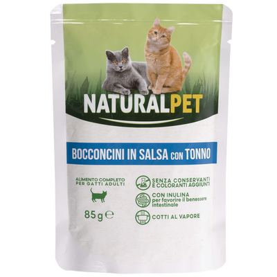 Naturalpet Cat Adult Bocconcini in salsa con Tonno 85gr