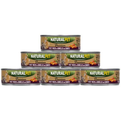 Naturalpet Premium Cat Adult Pat&eacute; ricco in Agnello con carote 85gr
