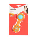 Camon Gioco Osso con palline in TPR con squeaker 16 cm