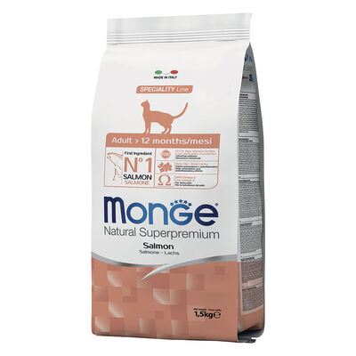 Monge Natural Superpremium Monoprotein per gatti adulti Salmone 1,5 kg