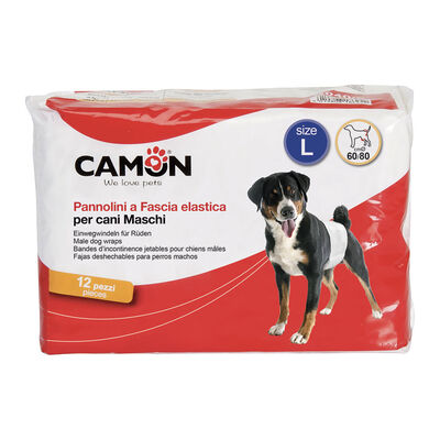 Camon Pannolini a Fascia Elastica per Cani Maschi mis. 3