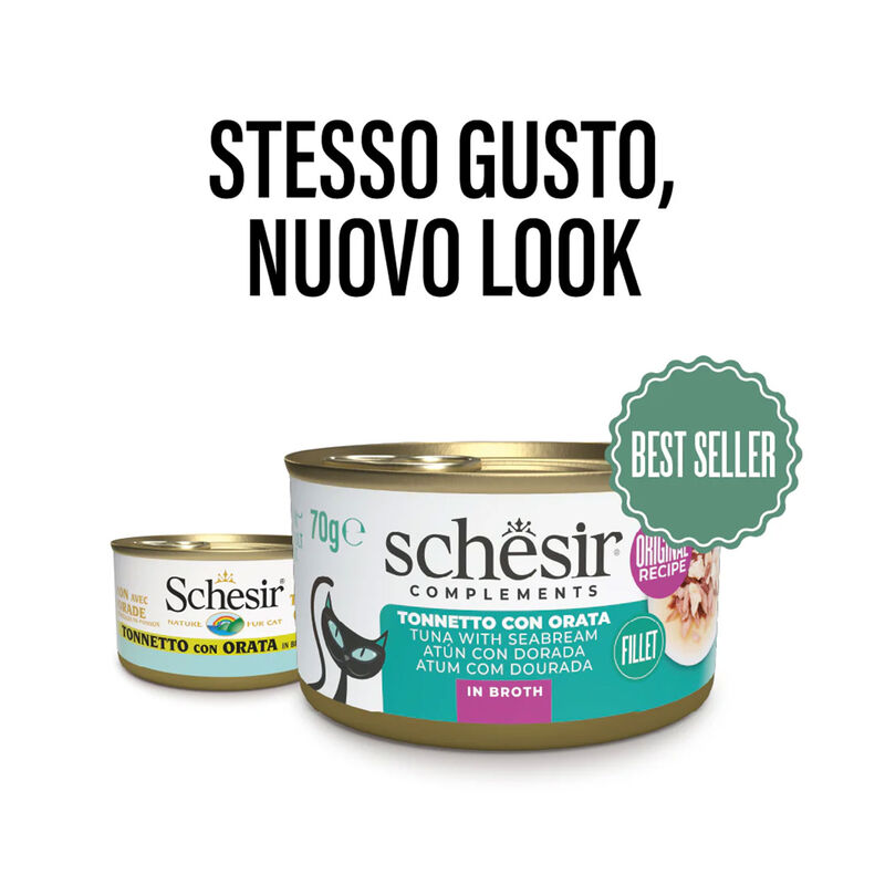 Schesir Cat Tonnetto con Orata in brodo 70 gr