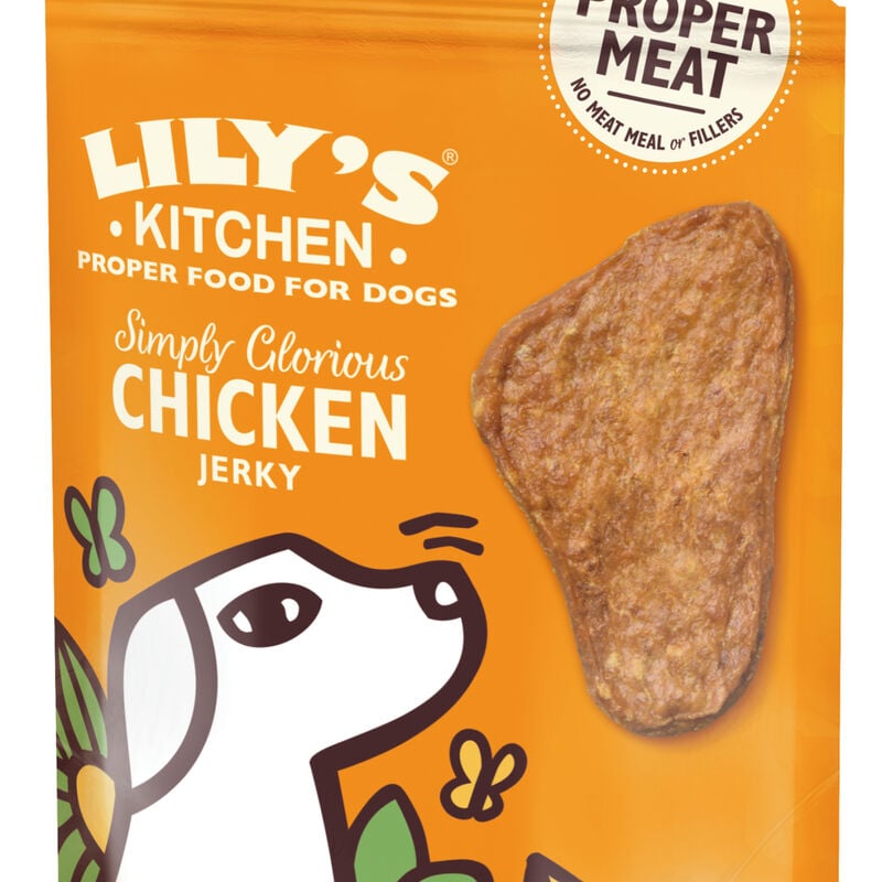 Lily's Kitchen Dog Adult Snack Simply Glorious Chicken Jerky, Striscette di Pollo 70 gr