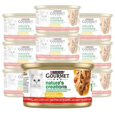 Gourmet Nature's Creations  Cat Adult  al Manzo con piselli e carote 85 gr