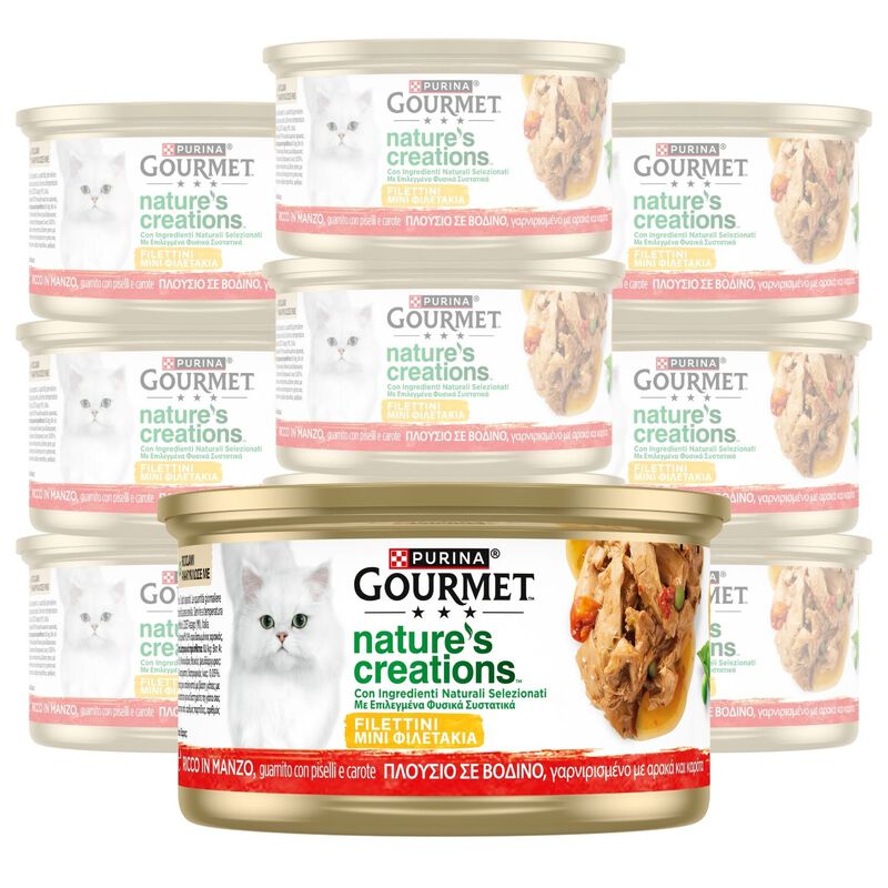 Gourmet Nature's Creations  Cat Adult  al Manzo con piselli e carote 85 gr