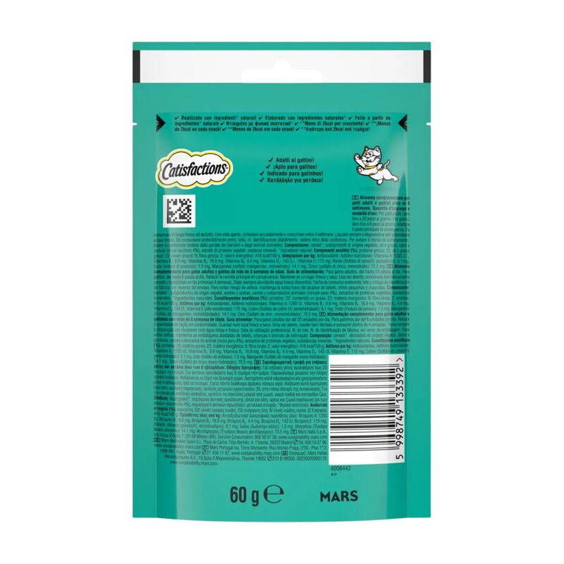 Catisfactions Snack per Gatto con Tacchino 60 gr