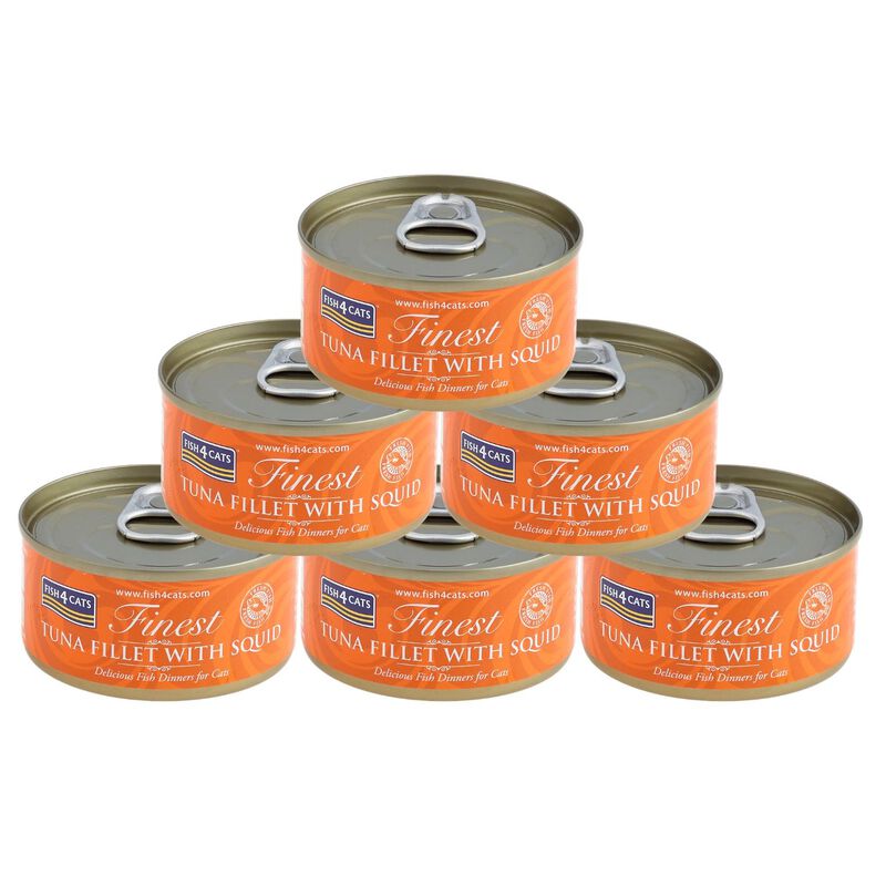 Fish4Cats Finest Cibo Umido per gatti Tonno e Calamari 70 gr