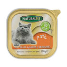 Naturalpet Cat Adult, Paté, con Anatra, Pollo e Verdure, 100 gr