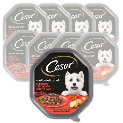 Cesar Dog Adult Scelta dello Chef con Manzo Patate e Carote 150 gr