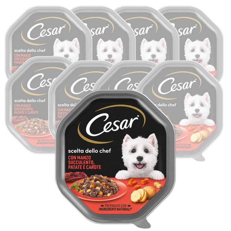 Cesar Dog Adult Scelta dello Chef con Manzo Patate e Carote 150 gr