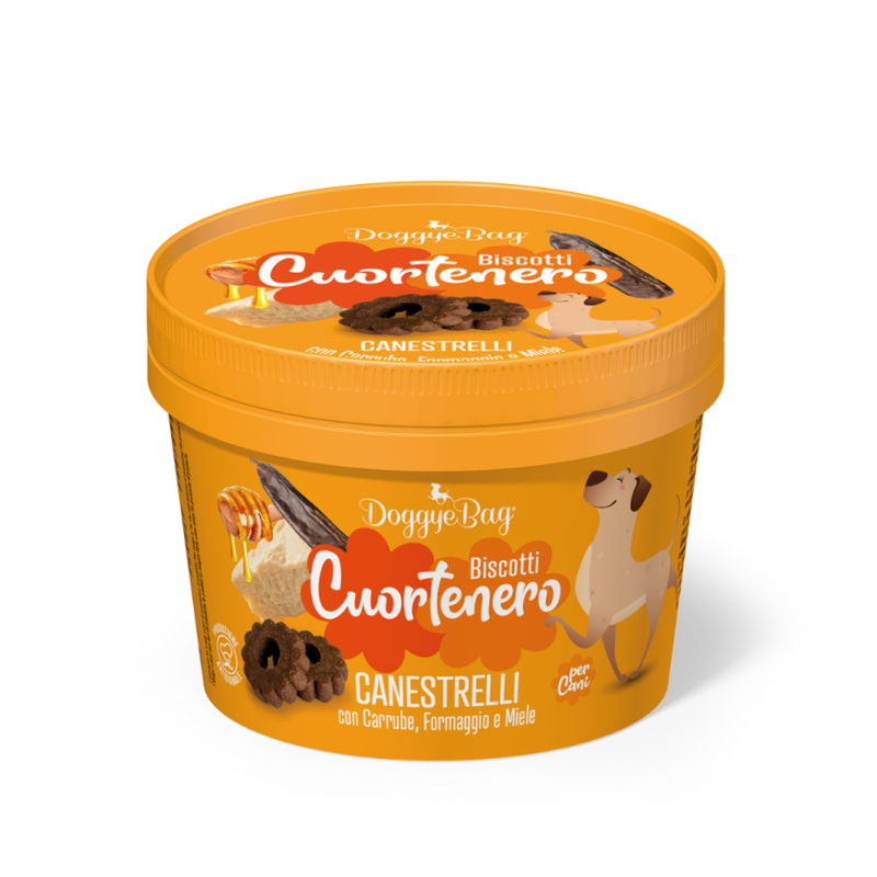 Doggyebag Cuoretenero Canestrelli con Carrube Formaggio e Miele 150gr