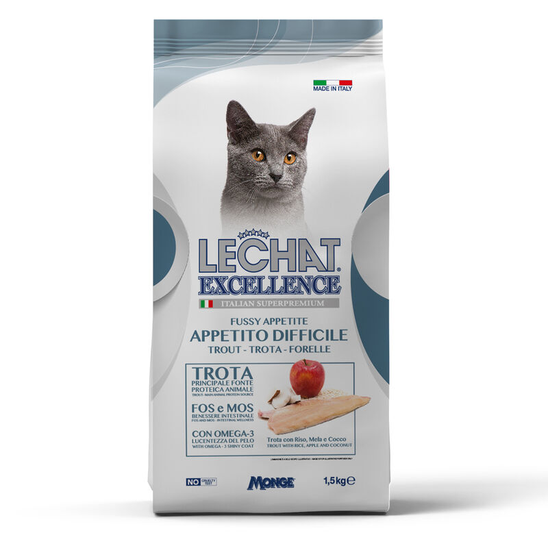 Lechat Excellence Cat Adult Appetito Difficile Trota 1,5 kg