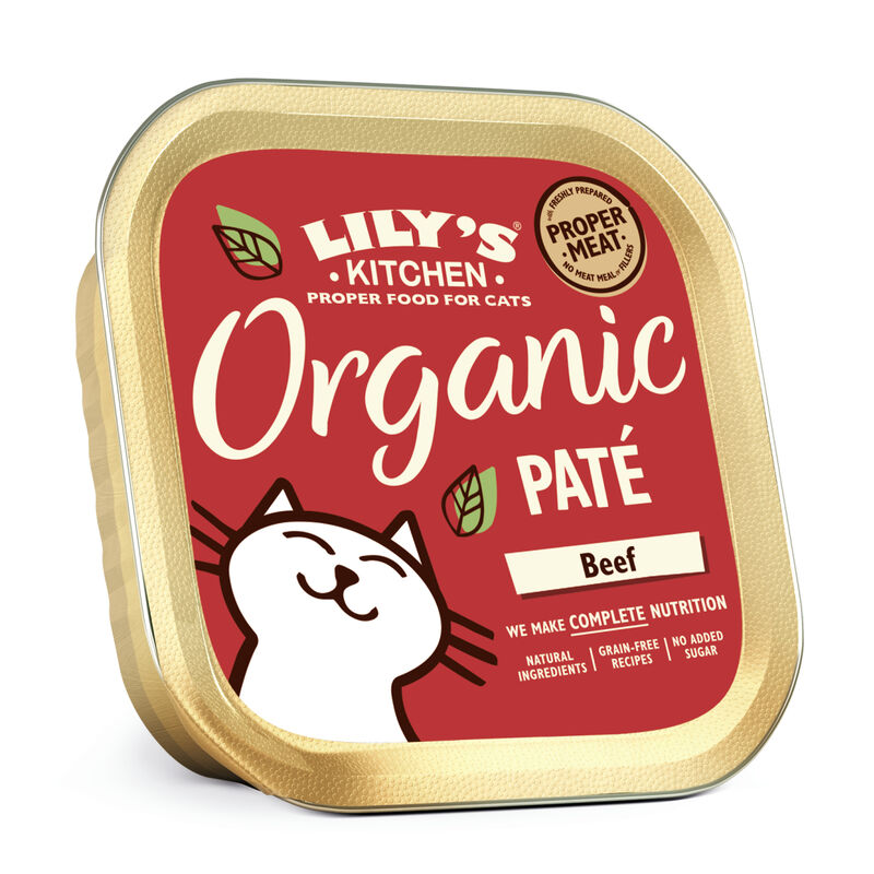 Lily's Kitchen Cat Adult Organic Beef Dinner, Manzo 85 gr