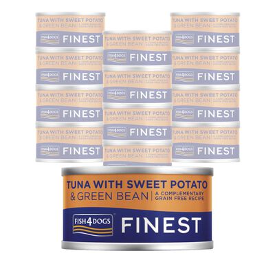 Fish4Dogs Finest Dog Tonno, Patata Dolce e Fagiolini 85 gr