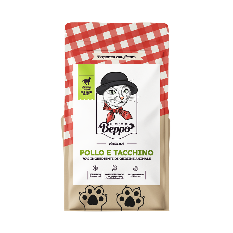 Il Cibo di Beppo Cat Adult Tacchino e Pollo 1,5kg