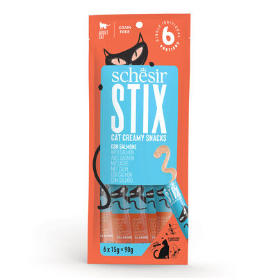 Schesir Stix Cat Adult Snack cremosi Salmone 90 gr