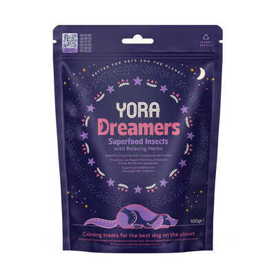 Yora Dog Biscotti Snack Dreamers Insetti ed erbe rilassanti 100gr - Scad Ottobre 25