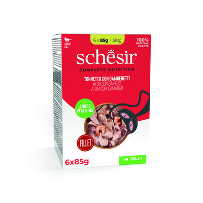 Schesir Cat Tonno e gamberetti Jelly 6x85 gr
