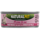 Naturalpet Prime Orme Kitten ragù al maiale con cubetti di arrosto di pollo e riso 85gr image number 0