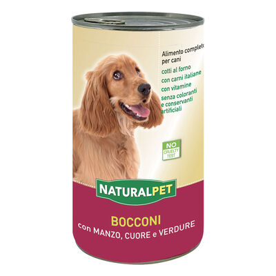 Naturalpet Dog Adult bocconi 1240 manzo, cuore verdure