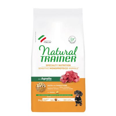 Natural Trainer Sensitive Dog No Gluten Small & Toy Adult con Agnello 2 kg