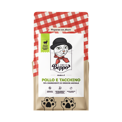 Il Cibo di Beppo Cat Adult Tacchino e Pollo 300gr
