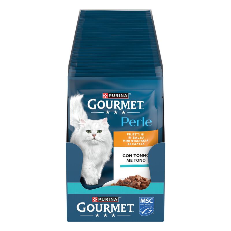 Gourmet Perle Cat Adult Filettini in Salsa con Tonno 85 gr