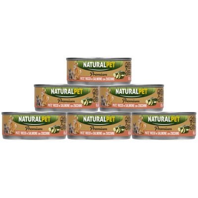 Naturalpet Premium Cat Adult Pat&eacute; ricco in Salmone con zucchine 85gr