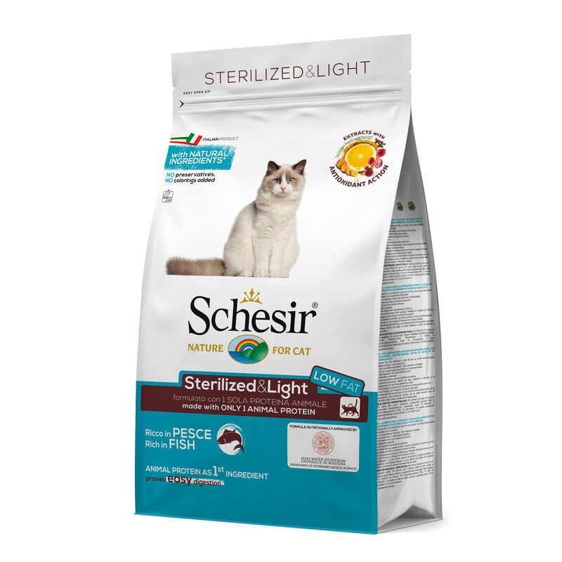 Schesir Cat Sterilized & Light ricco in Pesce 1,5Kg