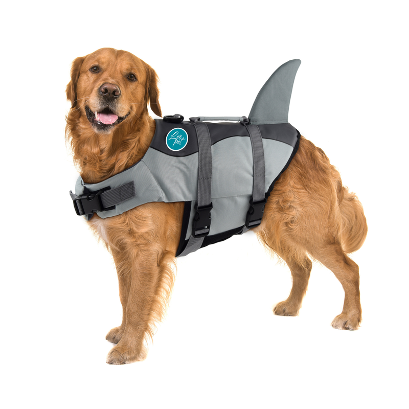 Leo Pet Gioco per cani Giubbotto salvagente squalo L