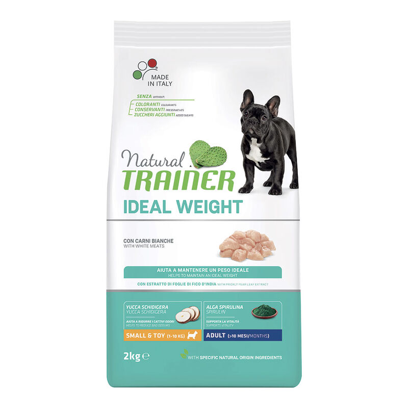 Natural Trainer Dog Ideal Weight Small & Toy Adult con Carni bianche 800 gr.