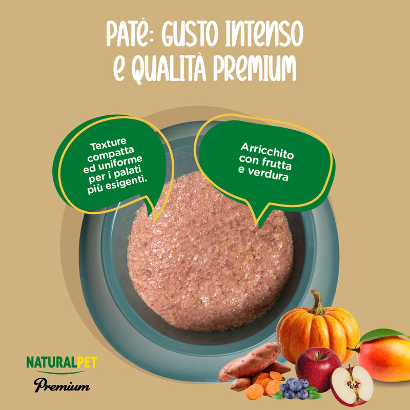 Naturalpet Premium Dog Adult Pat&eacute; ricco in Pollo con ananas 150gr