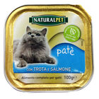 Naturalpet Cat Adult, Paté, con Trota e Salmone, 100 gr image number 0