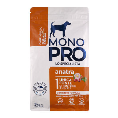 Monopro Dog Adult Medium&Large Grain Free Anatra 3 kg