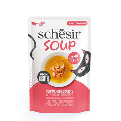 Schesir Soup Cat Salmone e Carote 40g