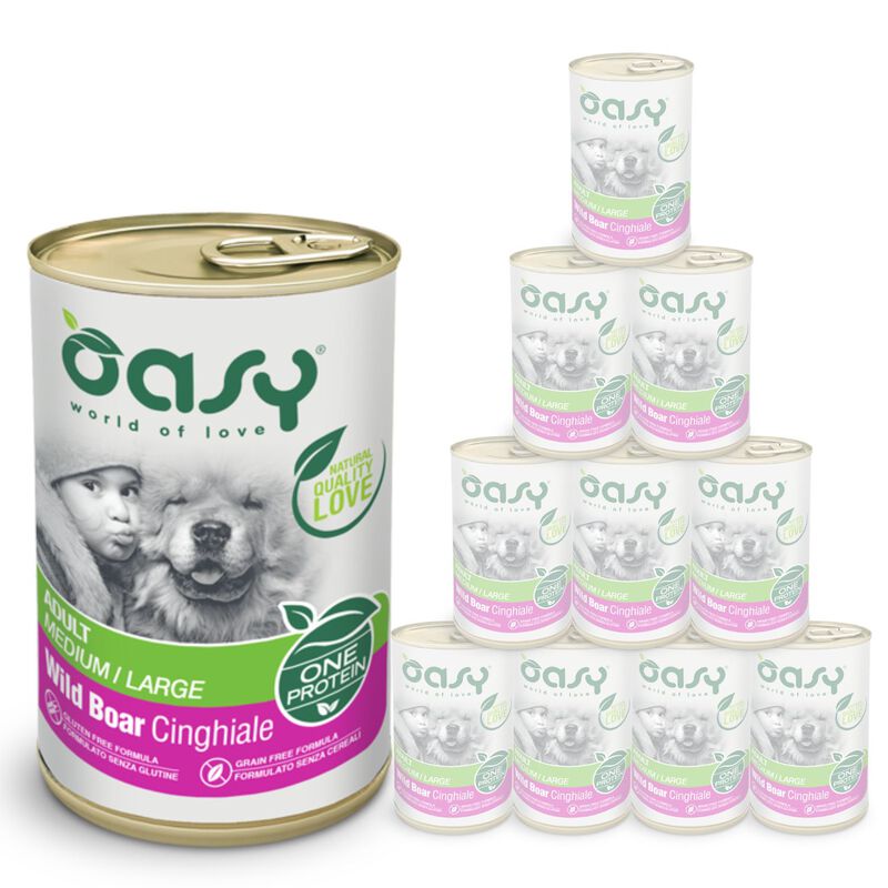 Oasy Dog Adult Medium Large One Protein Cinghiale 400 gr