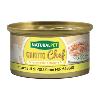 Naturalpet Ghiotto Chef Straccetti di Pollo con Formaggio fumé 80gr