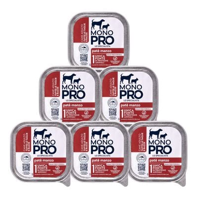 Monopro Dog Adult All breeds Pat&eacute; Manzo150gr