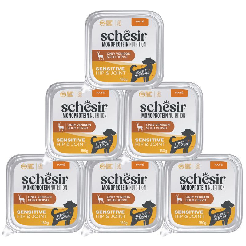 Schesir Monoprotein Dog Adult Sensitive Hip&Joint pat&eacute; cervo 150gr