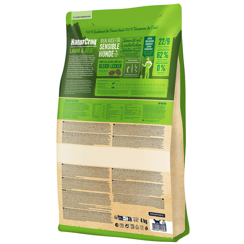 Happy Dog Adult NaturCroq Agnello e riso 4 kg