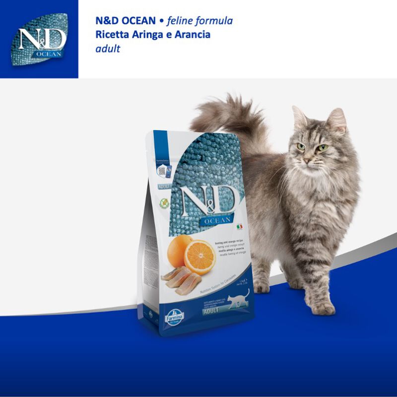 Farmina N&D Ocean Cat Adult Aringa e Arancia 10 kg
