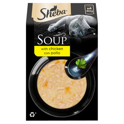 Sheba Cat Adult Soup Pollo 4x40 gr