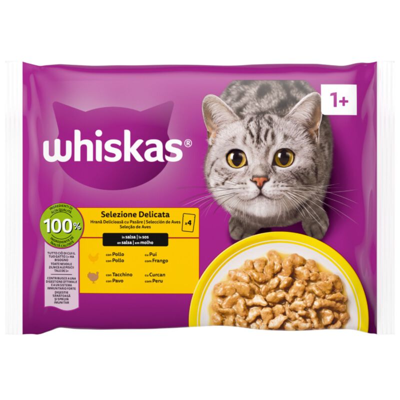 Whiskas Cat Adult Selezione Delicata 4 pz x 85 gr