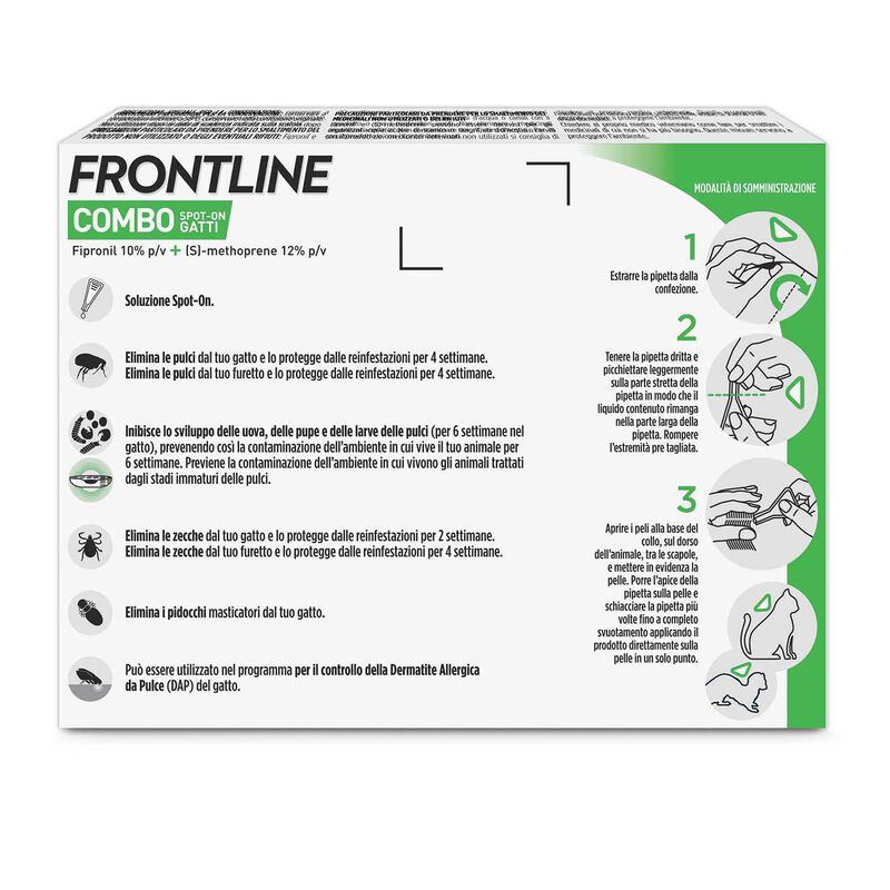 Frontline Combo Spot-On gatti e furetti 3 pipette