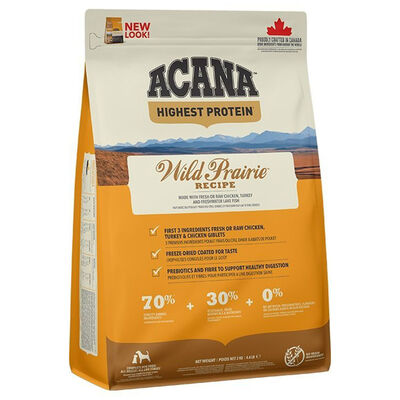 ACANA Wild Prairie Recipe Alimento per Cani con Pollo, Tacchino e Pesce 2 kg