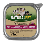 Naturalpet Premium Dog Adult All breeds paté ricco in pollo con mirtillo rosso 150gr