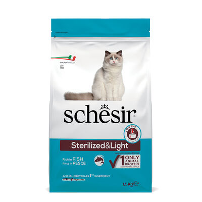 Schesir Cat Sterilized & Light ricco in Pesce 1,5Kg