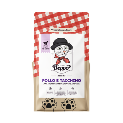 Il Cibo di Beppo Kitten Pollo e Tacchino 300gr