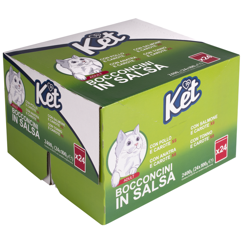 Ket Cat Adult Bocconcini in salsa Multipack 100grx24pz